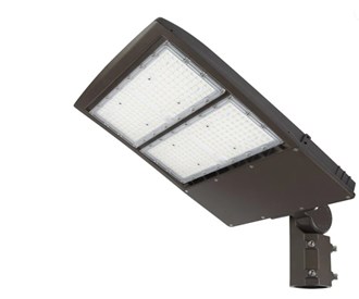 300W High Voltage LED Parking Lot Light - 1,000W MH Equivalent - 40,500 Lumens - 5000K - Type III-M Distribution - Knuckle Slipfitter Mount